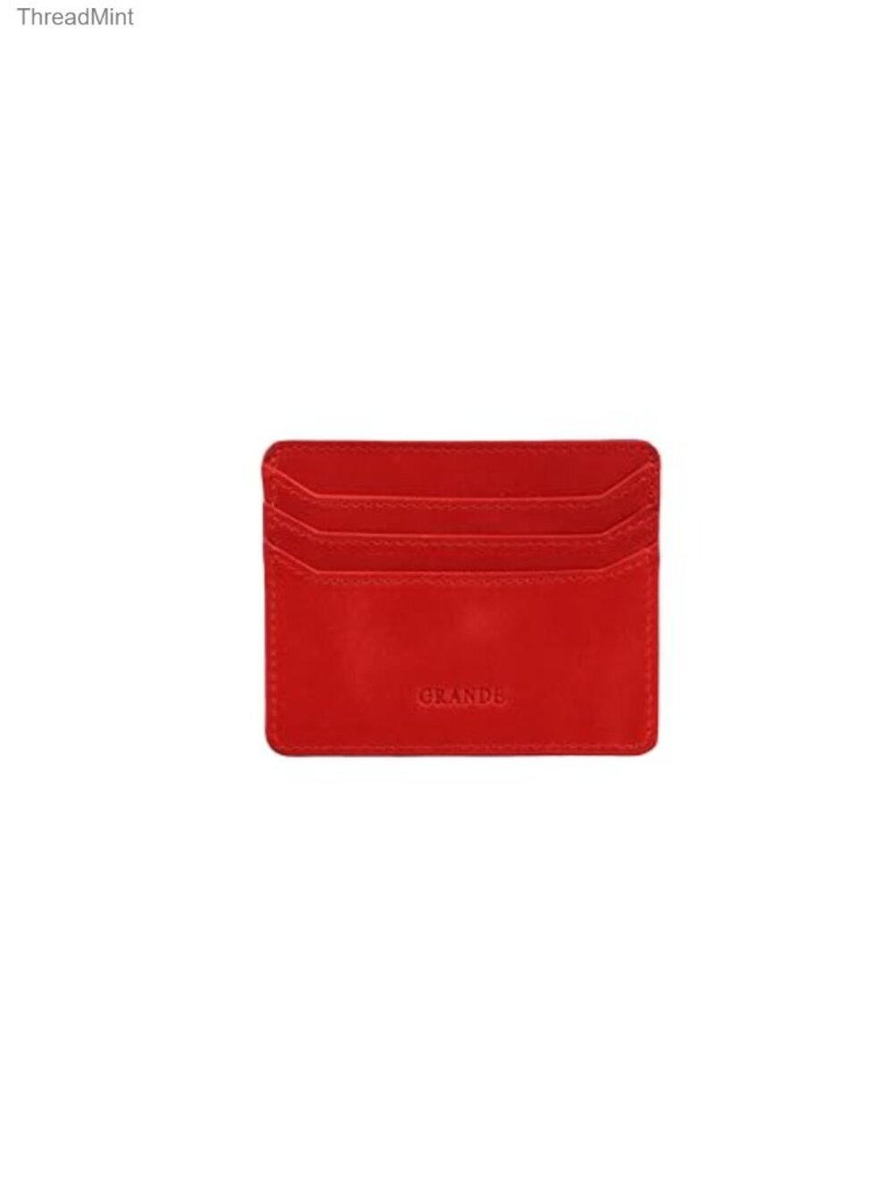 Slim Genuine Leather 6 Card Slots Card Holder Minimalist Front Pocket Wallet